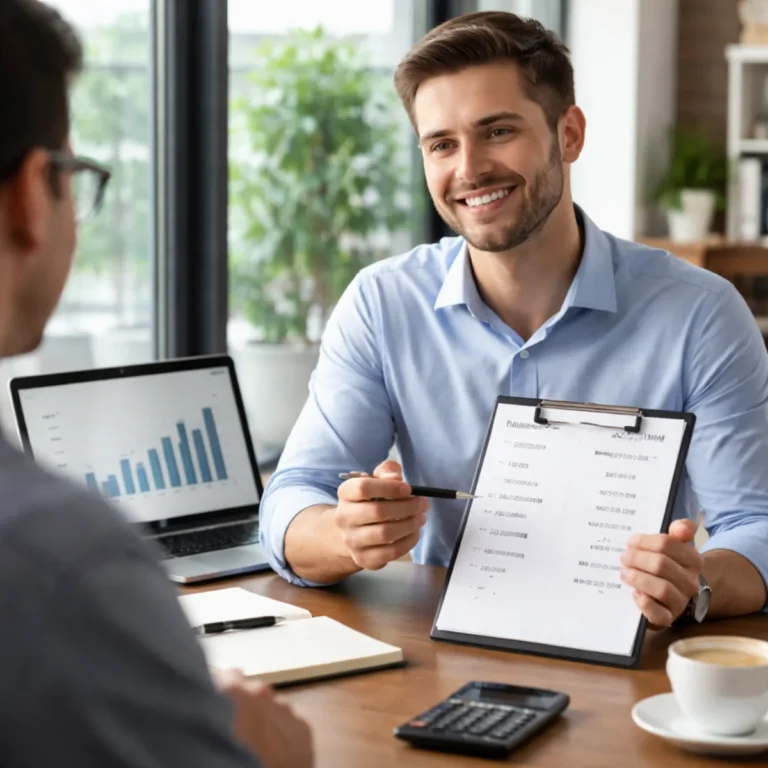 Zmiana pracy w 2026 i negocjacje stawki podczas rozmowy rekrutacyjnej przy biurku