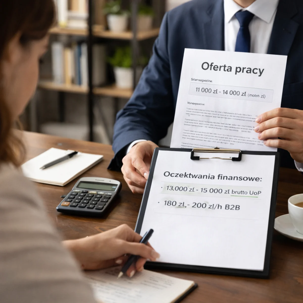 Widełki płacowe i oczekiwania finansowe podczas rozmowy o ofercie pracy